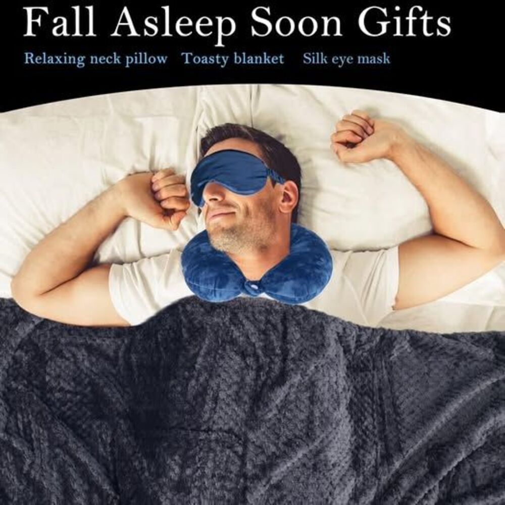 Care Package For Men With Cozy Blanket|Memory Foam Pillow|Stress Ball| and more